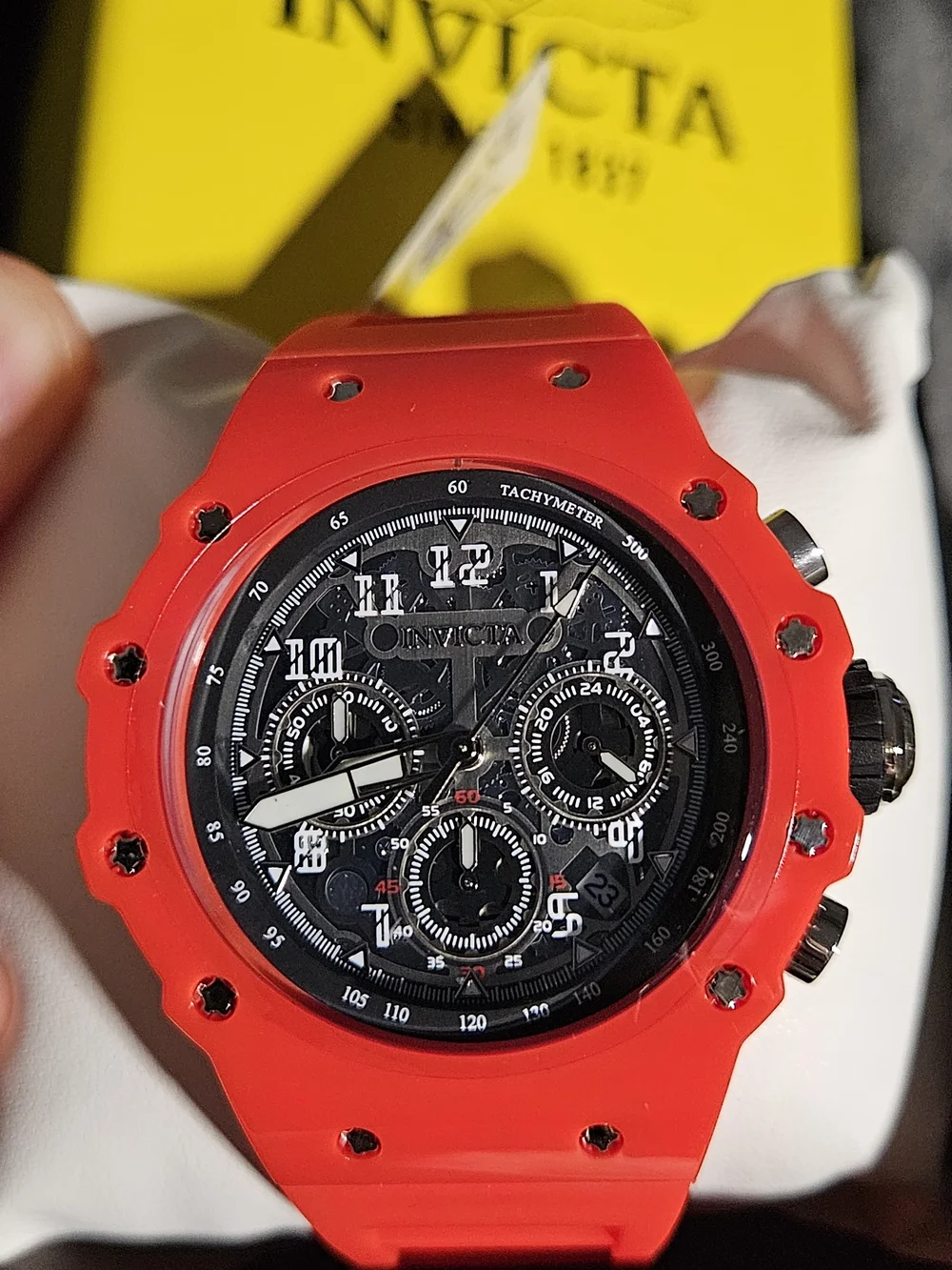 Invicta Racing Vaulthan Red Chronograph Watch- New